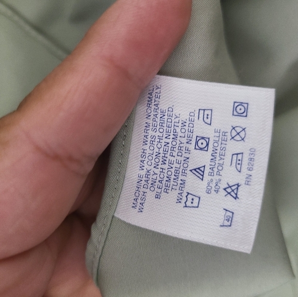 Lands End Men's Sage Green Traditional Fit Size 14 1/2 32-32 Shirt - Picture 3 of 4